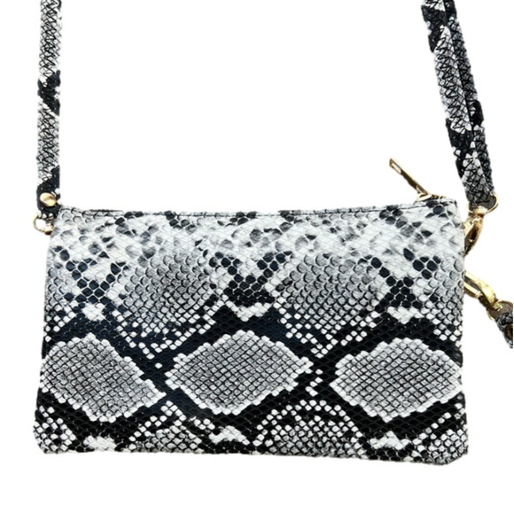 Handbags - Snake Skin Small Purse with optional wrist band  with shoulder strap